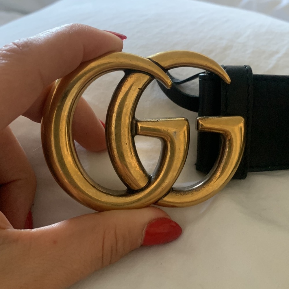 Gucci GG Marmont Wide Leather Belt - Picture 4 of 5